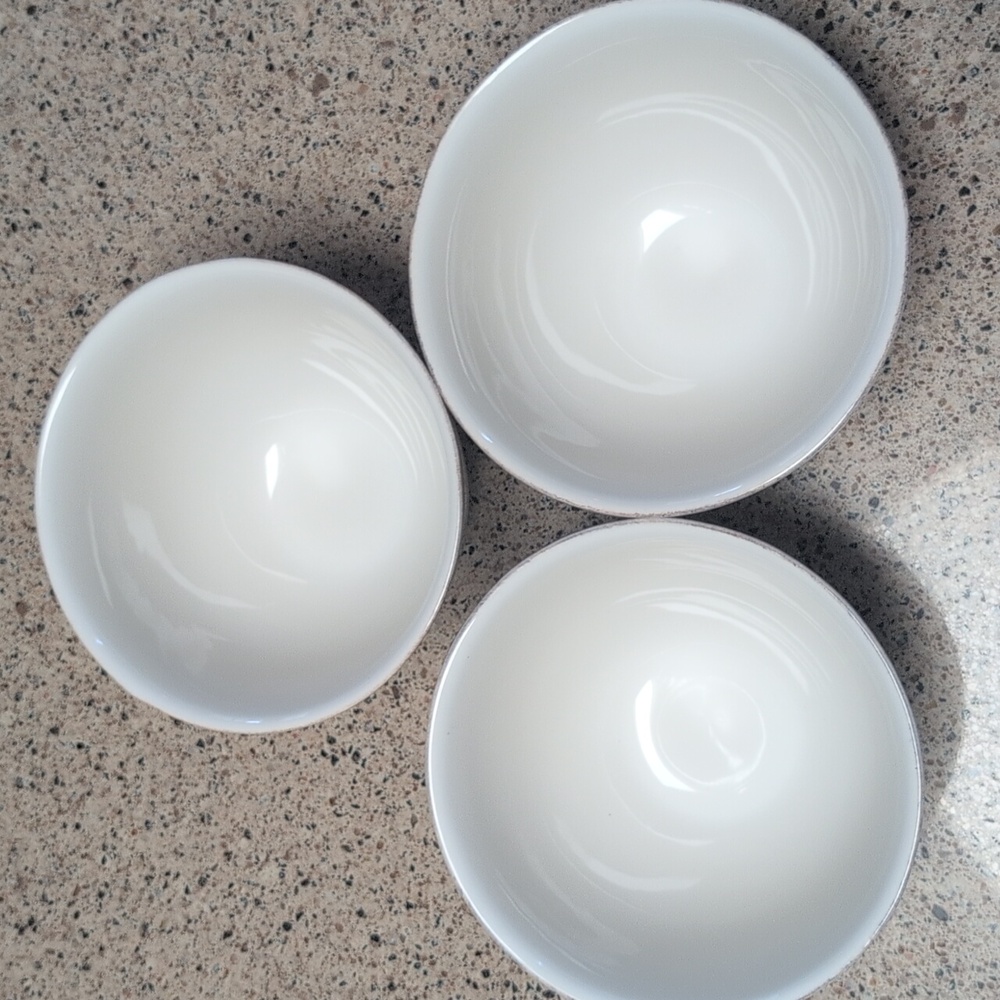 POTTERY BARN/"CAMBRIA" Cereal/Soup Bowls/SET of 3 - Picture 6 of 9